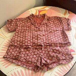 Floral Pink Women's Pajama Set